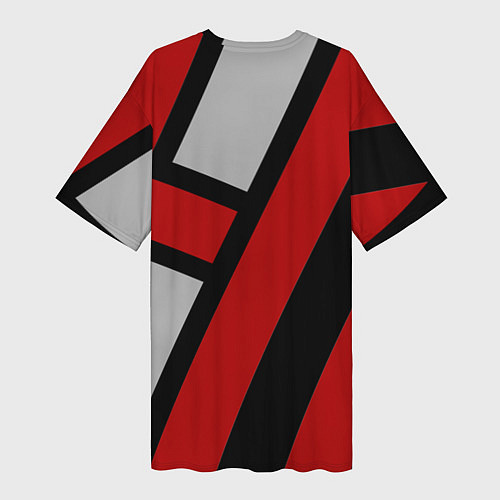 Женская длинная футболка Milan FC 1899 / 3D-принт – фото 2