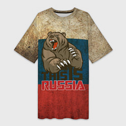 Женская длинная футболка This is Russia