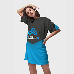 Футболка женская длинная Cloud 9 Uniform, цвет: 3D-принт — фото 2