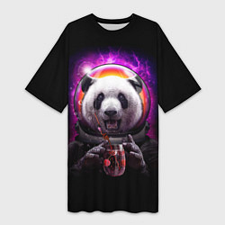 Женская длинная футболка Panda Cosmonaut