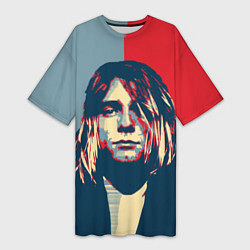 Женская длинная футболка Kurt Cobain