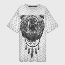 Женская длинная футболка Bear Dreamcatcher