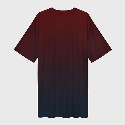 Женская длинная футболка Огонь против воды / 3D-принт – фото 2