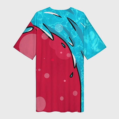 Женская длинная футболка Water Elemental - Дух воды / 3D-принт – фото 2