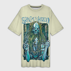 Футболка женская длинная Bring Me The Horizon, цвет: 3D-принт