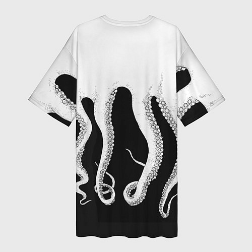 Женская длинная футболка Octopus / 3D-принт – фото 2