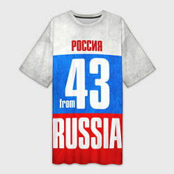 Женская длинная футболка Russia: from 43