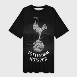 Футболка женская длинная Tottenham Hotspur, цвет: 3D-принт