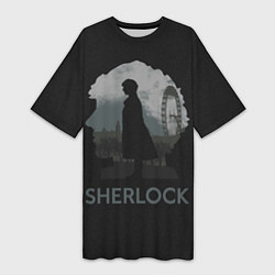 Женская длинная футболка Sherlock World