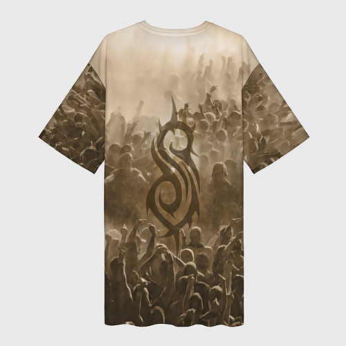 Женская длинная футболка Slipknot Sepia / 3D-принт – фото 2
