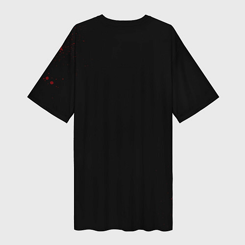 Женская длинная футболка Gambit: Black collection / 3D-принт – фото 2