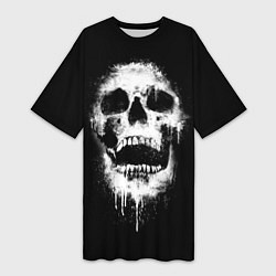 Женская длинная футболка Evil Skull
