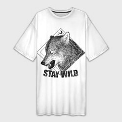 Женская длинная футболка Stay Wild