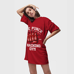 Футболка женская длинная One Punch Gym, цвет: 3D-принт — фото 2