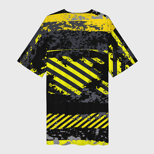 Женская длинная футболка Grunge Line / 3D-принт – фото 2