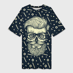 Футболка женская длинная Hipster is Dead, цвет: 3D-принт