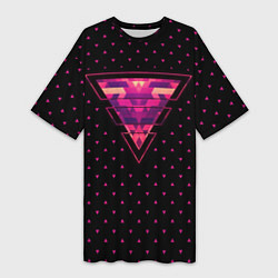 Женская длинная футболка Треугольная геометрия