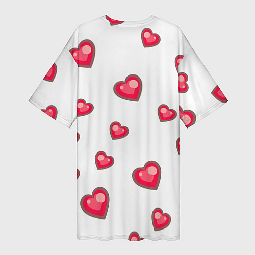 Женская длинная футболка Влюбленная Полина / 3D-принт – фото 2