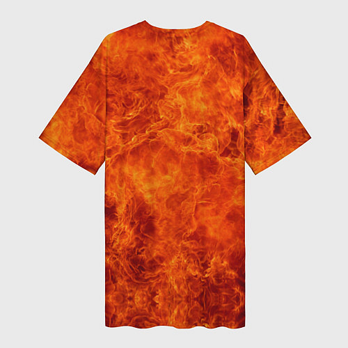 Женская длинная футболка Disturbed: Monster Flame / 3D-принт – фото 2