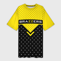 Футболка женская длинная Brazzers Style, цвет: 3D-принт