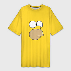 Женская длинная футболка Гомер стесняется