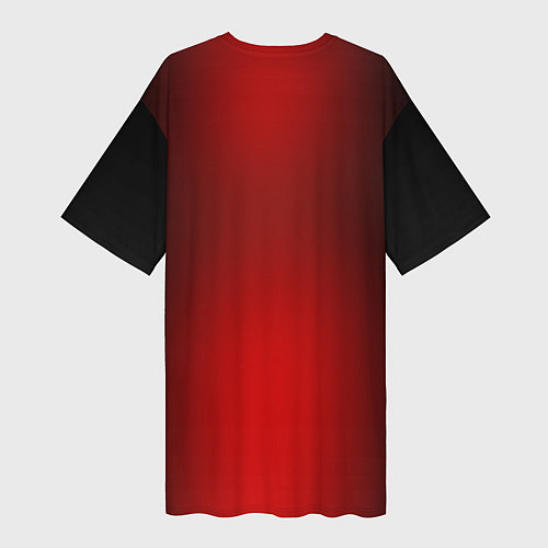 Женская длинная футболка Led Zeppelin: Red line / 3D-принт – фото 2