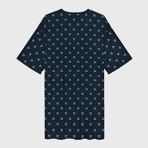 Женская длинная футболка Геометрические горы / 3D-принт – фото 2
