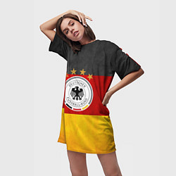 Футболка женская длинная Сборная Германии, цвет: 3D-принт — фото 2