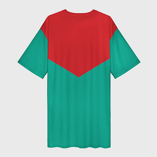 Женская длинная футболка Liverpool: Green style / 3D-принт – фото 2