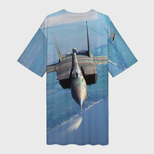 Женская длинная футболка МиГ-31 / 3D-принт – фото 2