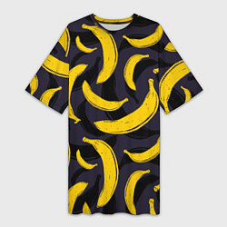 Женская длинная футболка Бананы