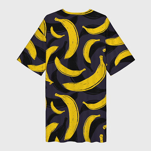 Женская длинная футболка Бананы / 3D-принт – фото 2