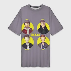 Женская длинная футболка Skam Faces