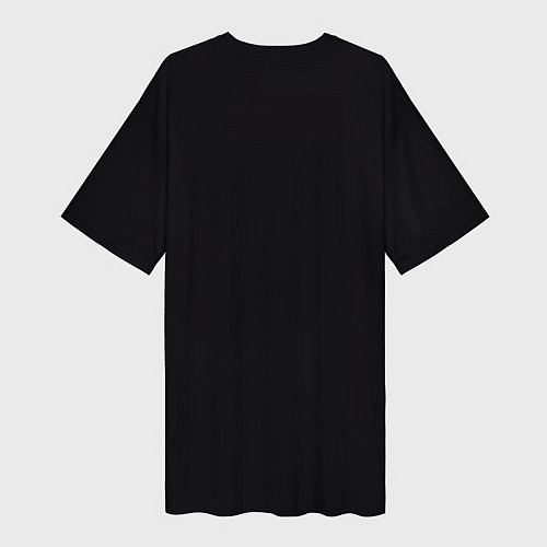 Женская длинная футболка Котэ хипстер / 3D-принт – фото 2