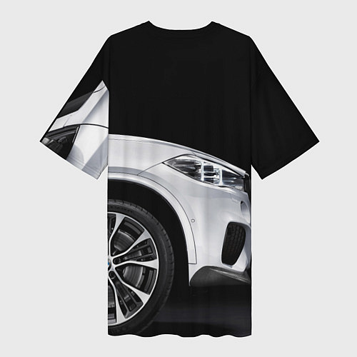 Женская длинная футболка BMW: White Style / 3D-принт – фото 2