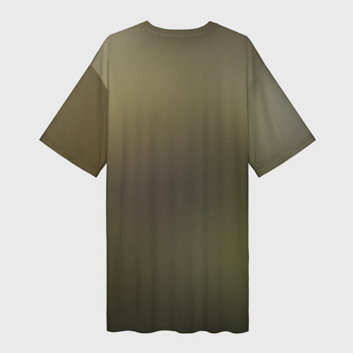 Женская длинная футболка Собачка на траве / 3D-принт – фото 2