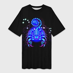 Женская длинная футболка Космический Скорпион