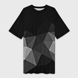 Женская длинная футболка Abstract gray