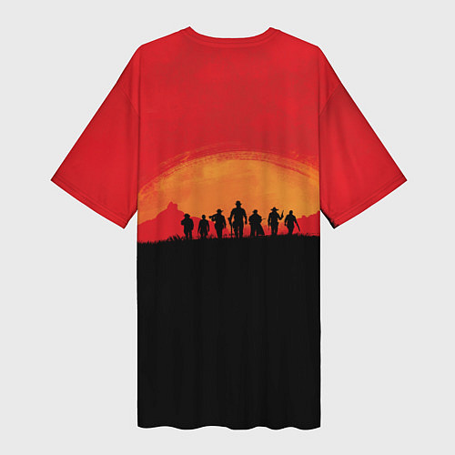 Женская длинная футболка Red Dead Redemption 2 / 3D-принт – фото 2