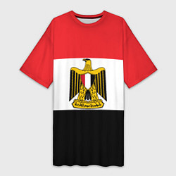 Женская длинная футболка Флаг и герб Египта