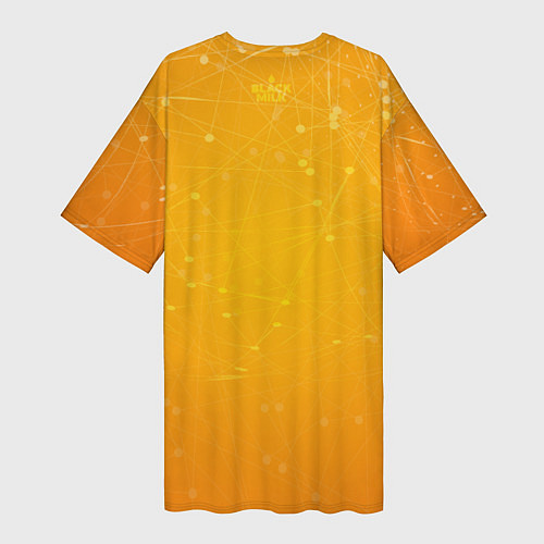 Женская длинная футболка Bitcoin Orange / 3D-принт – фото 2
