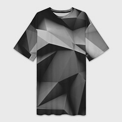Женская длинная футболка Gray abstraction