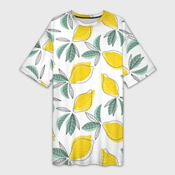 Женская длинная футболка Лимончики