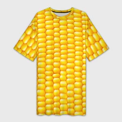 Женская длинная футболка Сладкая вареная кукуруза