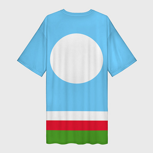 Женская длинная футболка Республика Саха / 3D-принт – фото 2