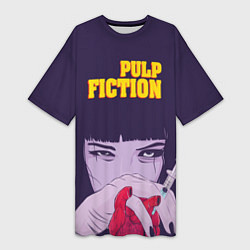 Футболка женская длинная Pulp Fiction: Dope Heart, цвет: 3D-принт