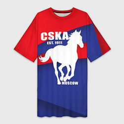 Женская длинная футболка CSKA est. 1911