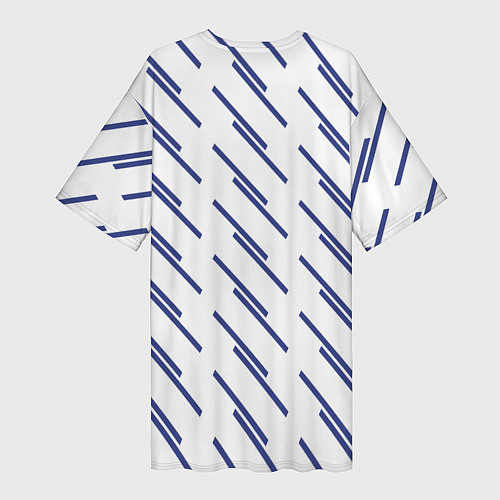 Женская длинная футболка Мопсики под зонтом / 3D-принт – фото 2