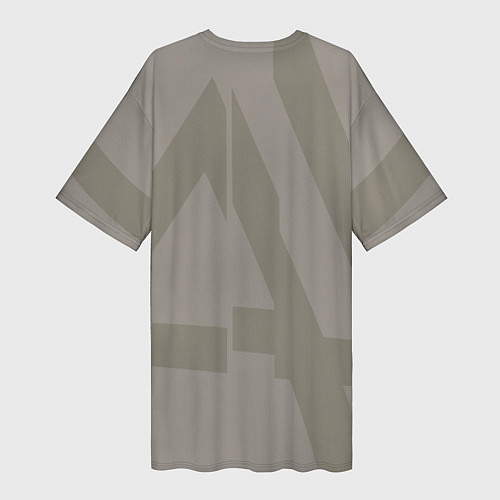 Женская длинная футболка Linkin Park: Grey style / 3D-принт – фото 2