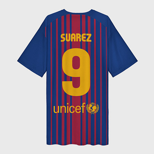 Женская длинная футболка Луис Суарес / 3D-принт – фото 2